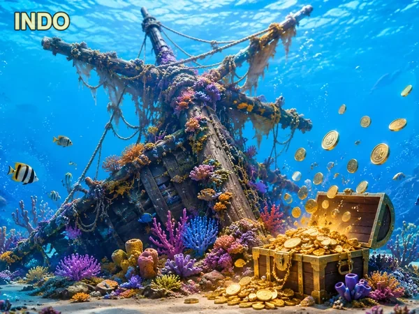 Tangkapan layar Fierce Fishing dengan suasana laut